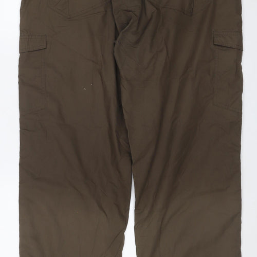 Hingegear Men’s Brown Size 36 Cargo Trousers Elastic Waist Pockets