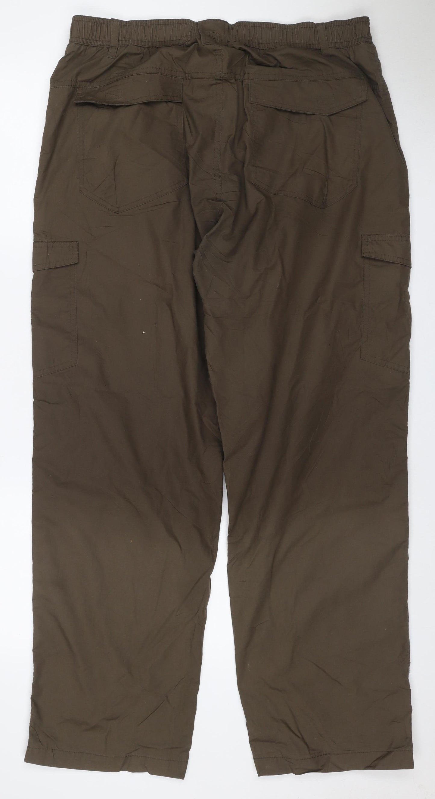 Hingegear Men’s Brown Size 36 Cargo Trousers Elastic Waist Pockets