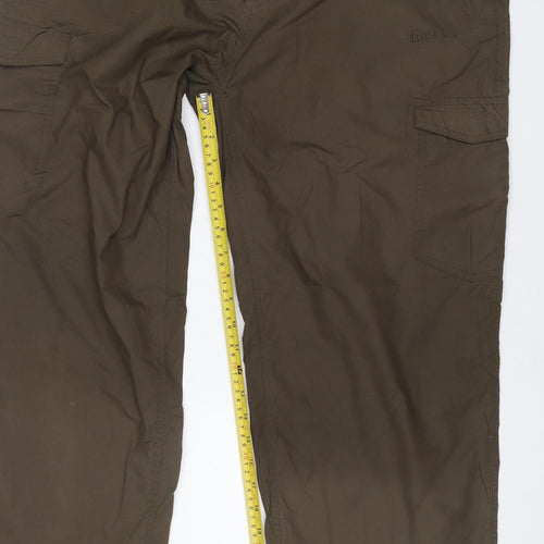 Hingegear Men’s Brown Size 36 Cargo Trousers Elastic Waist Pockets