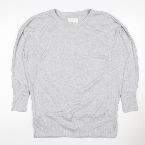 Next Women Grey UK 8 Bamboo Blend Dolman Sleeve Crew Neck Jumper