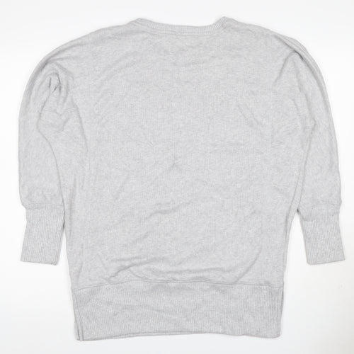 Next Women Grey UK 8 Bamboo Blend Dolman Sleeve Crew Neck Jumper