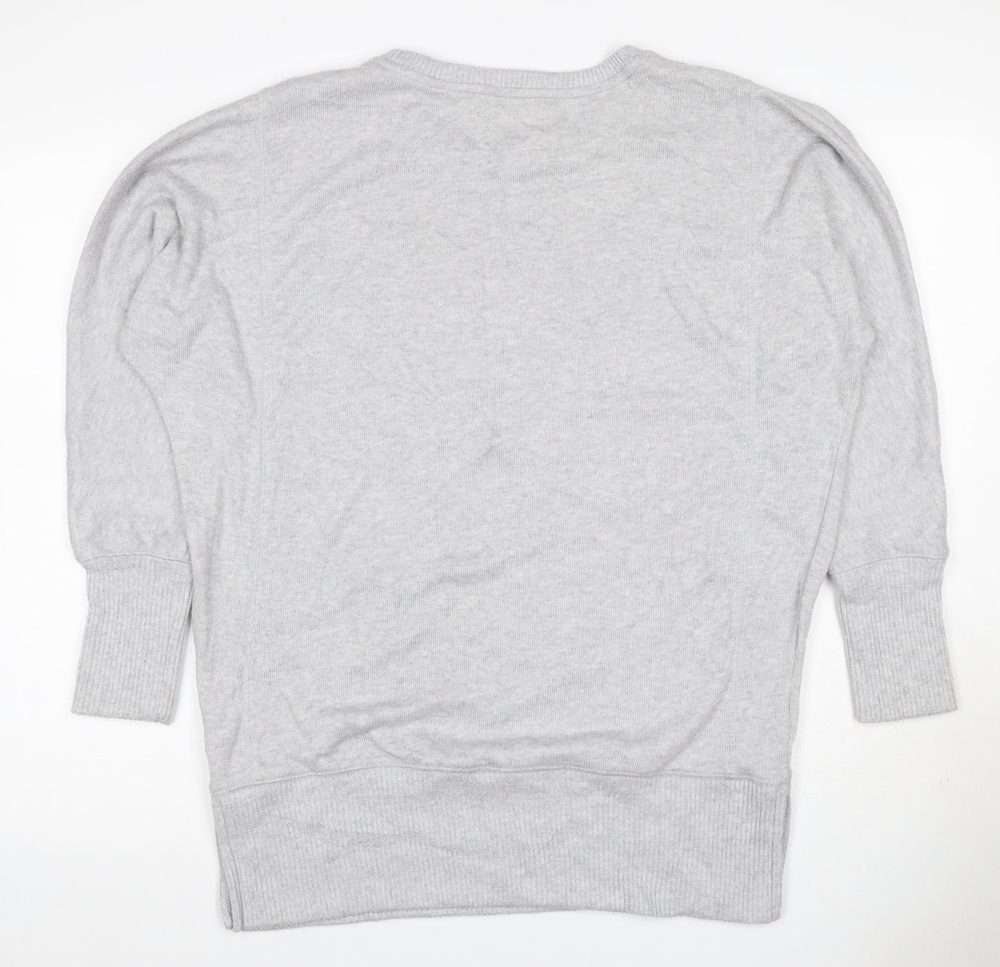 Next Women Grey UK 8 Bamboo Blend Dolman Sleeve Crew Neck Jumper