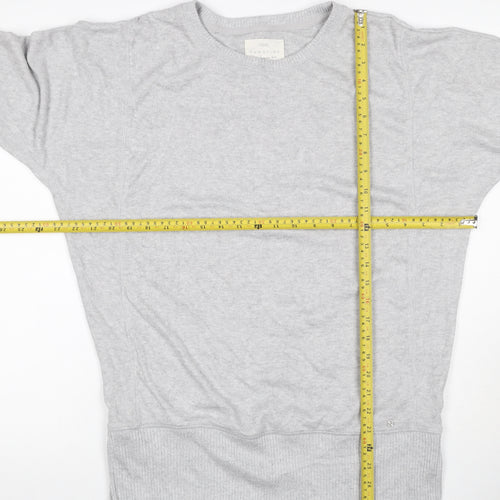 Next Women Grey UK 8 Bamboo Blend Dolman Sleeve Crew Neck Jumper