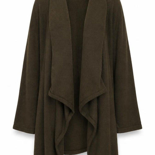 Fenn Wright Manson Women Brown UK 16 Wrap V-Neck Cotton Knit Cardigan