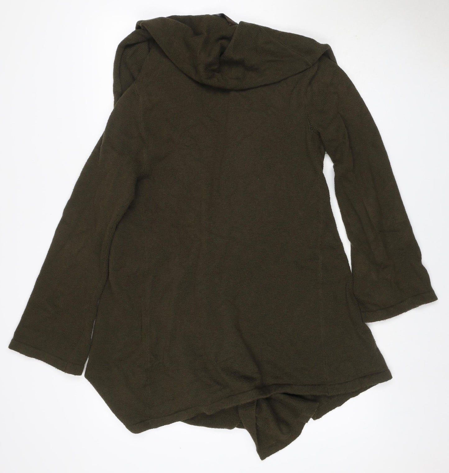 Fenn Wright Manson Women Brown UK 16 Wrap V-Neck Cotton Knit Cardigan