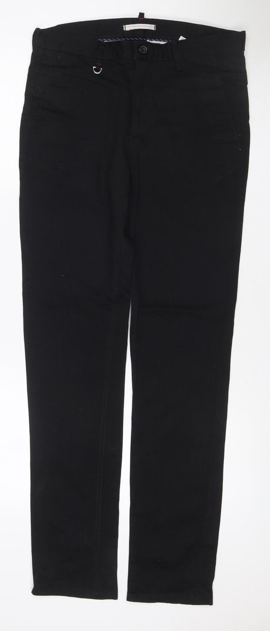 Zara Man Men's Black W32 Slim Stretch Chino Trousers
