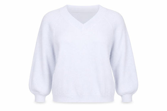 Live Unlimited London Women Blue UK 26 V-Neck Raglan Knit Jumper