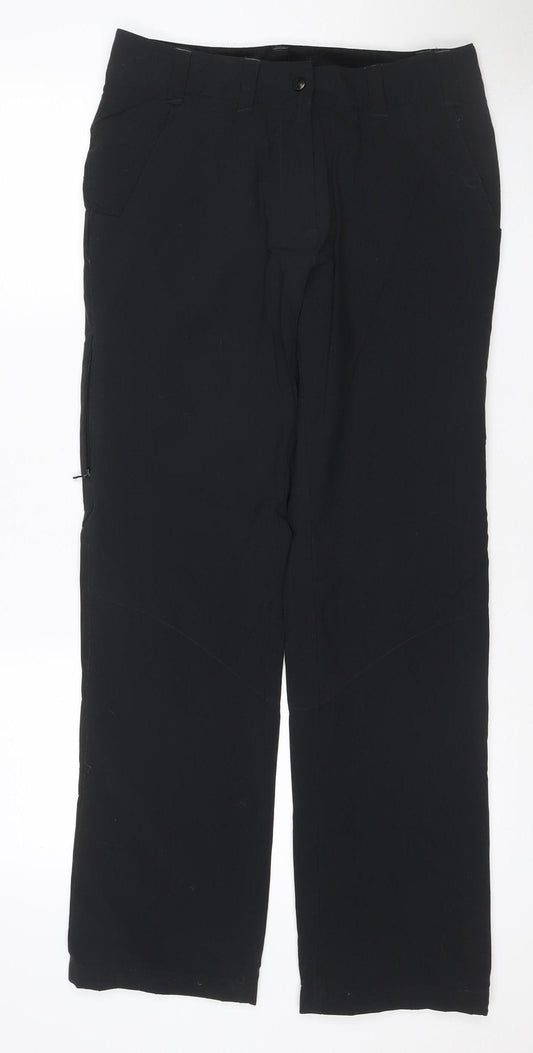 Rohan Women Black Size 10 Dry Roamers Waterproof Rain Trousers