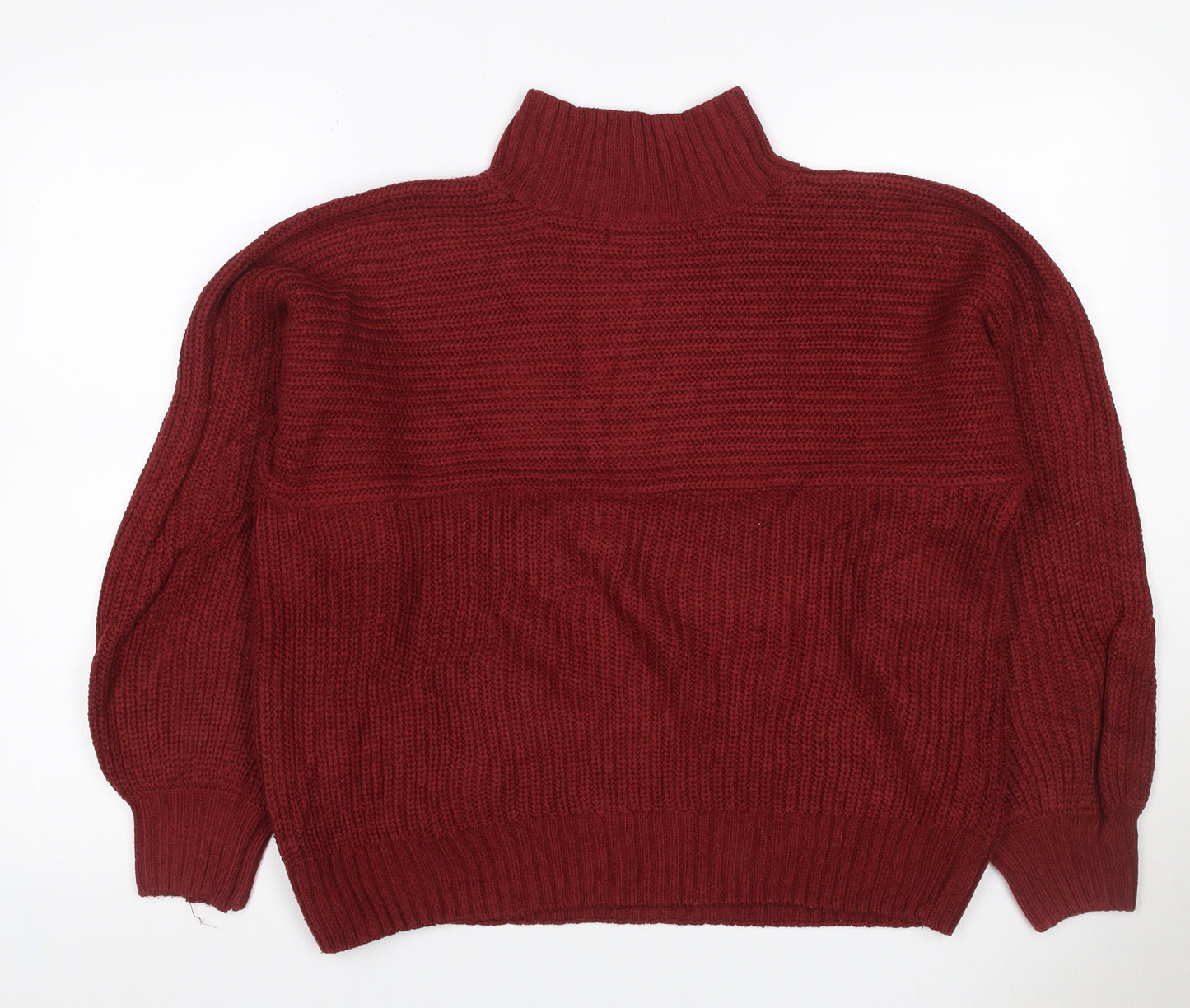 Threadbare Women’s Red Size 10 Roll Neck Knit Pullover Jumper