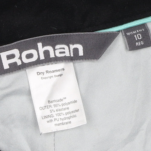 Rohan Women’s Black Size 10 Regular Dry Roamers Waterproof Trousers