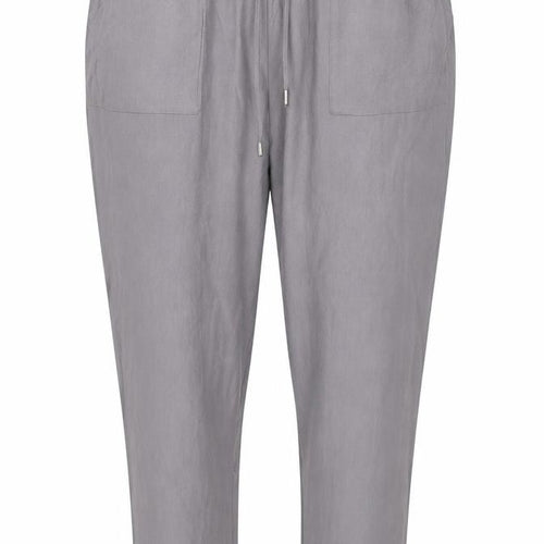 Marks and Spencer Women Grey Size 8 Tapered Drawstring Trousers