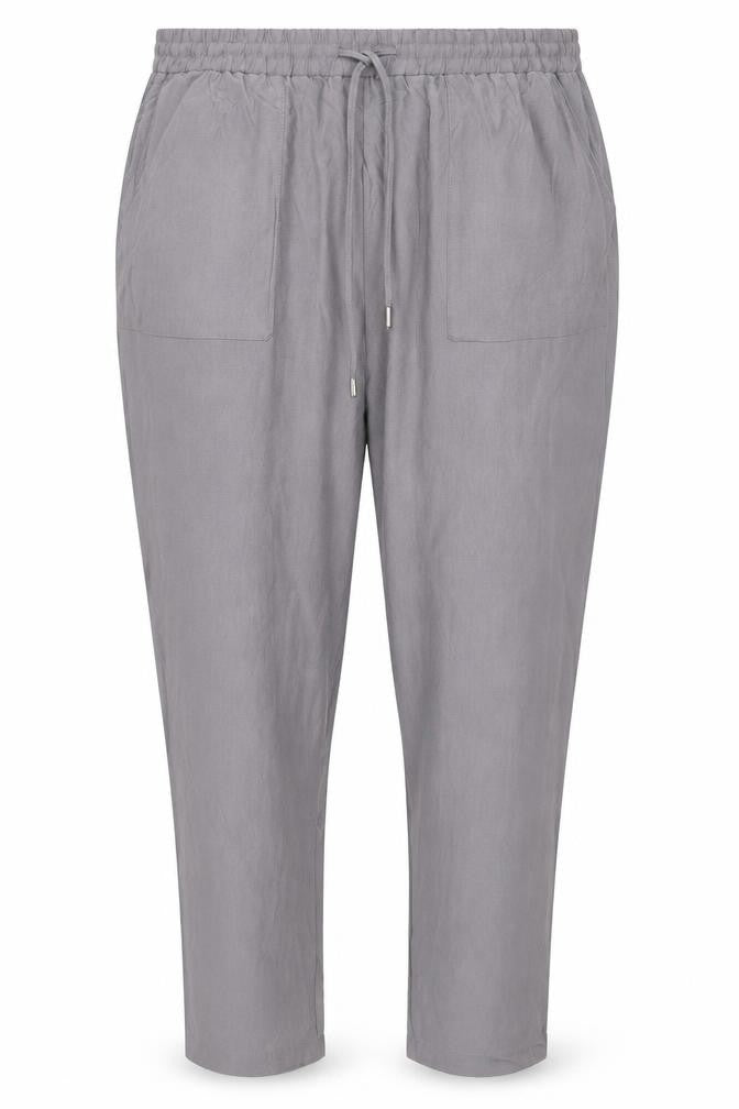 Marks and Spencer Women Grey Size 8 Tapered Drawstring Trousers