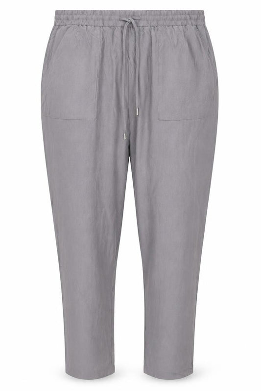 Marks and Spencer Women Grey Size 8 Tapered Drawstring Trousers