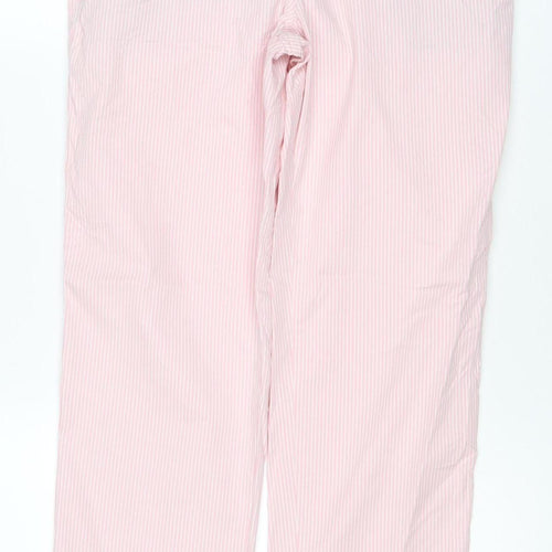 M&S Women Pink Stripe Size 6 Slim Tapered Chino Trousers