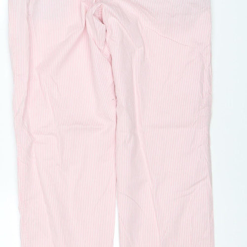 M&S Women Pink Stripe Size 6 Slim Tapered Chino Trousers