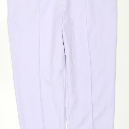 M&S Women Purple Size 20 Short Wide Leg Elastic Waist Trousers