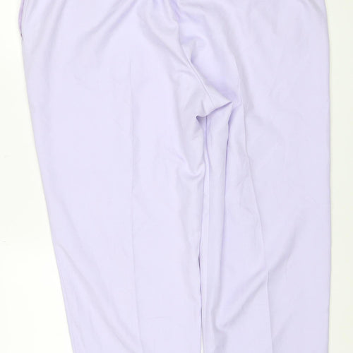 M&S Women Purple Size 20 Short Wide Leg Elastic Waist Trousers