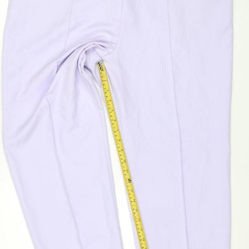 M&S Women Purple Size 20 Short Wide Leg Elastic Waist Trousers