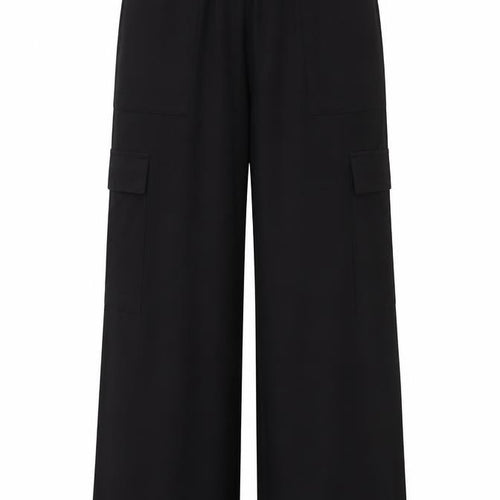 Marks & Spencer Women’s Black UK 12 Cargo Wide-Leg Trousers