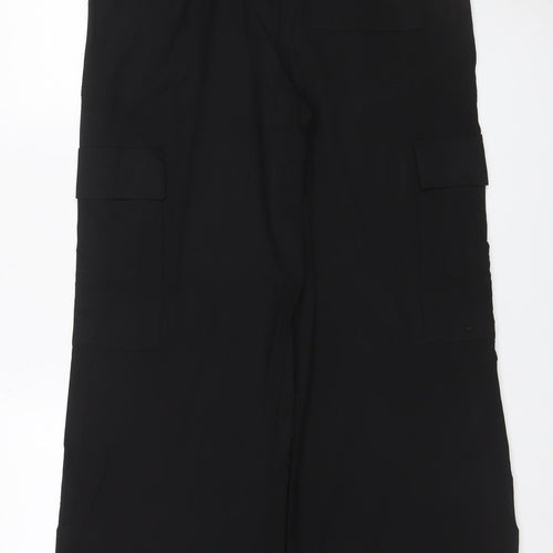 Marks & Spencer Women’s Black UK 12 Cargo Wide-Leg Trousers