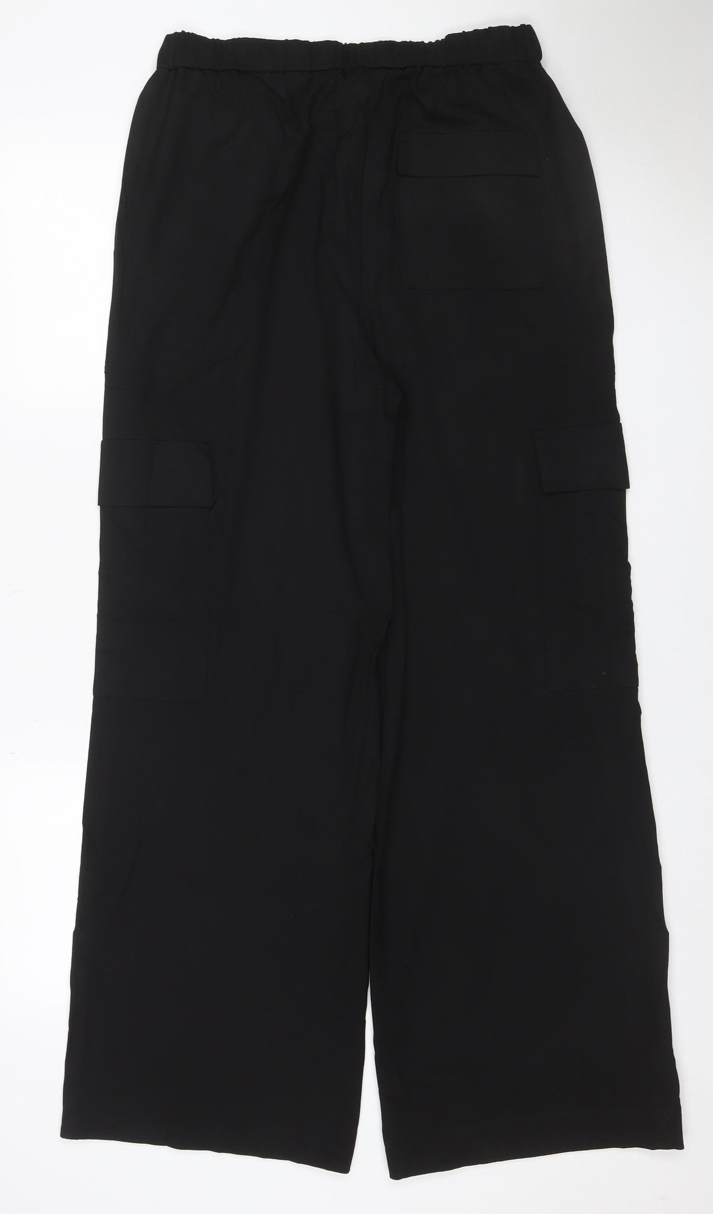 Marks & Spencer Women’s Black UK 12 Cargo Wide-Leg Trousers