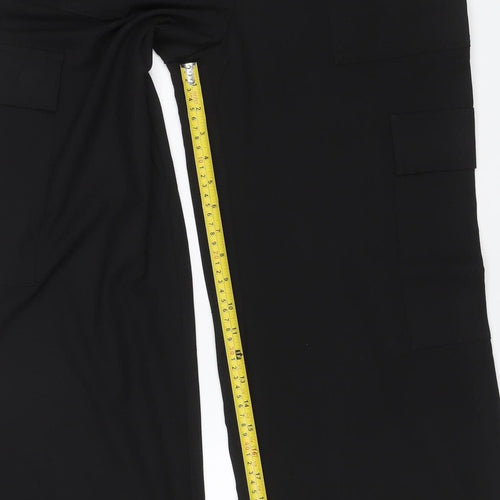 Marks & Spencer Women’s Black UK 12 Cargo Wide-Leg Trousers