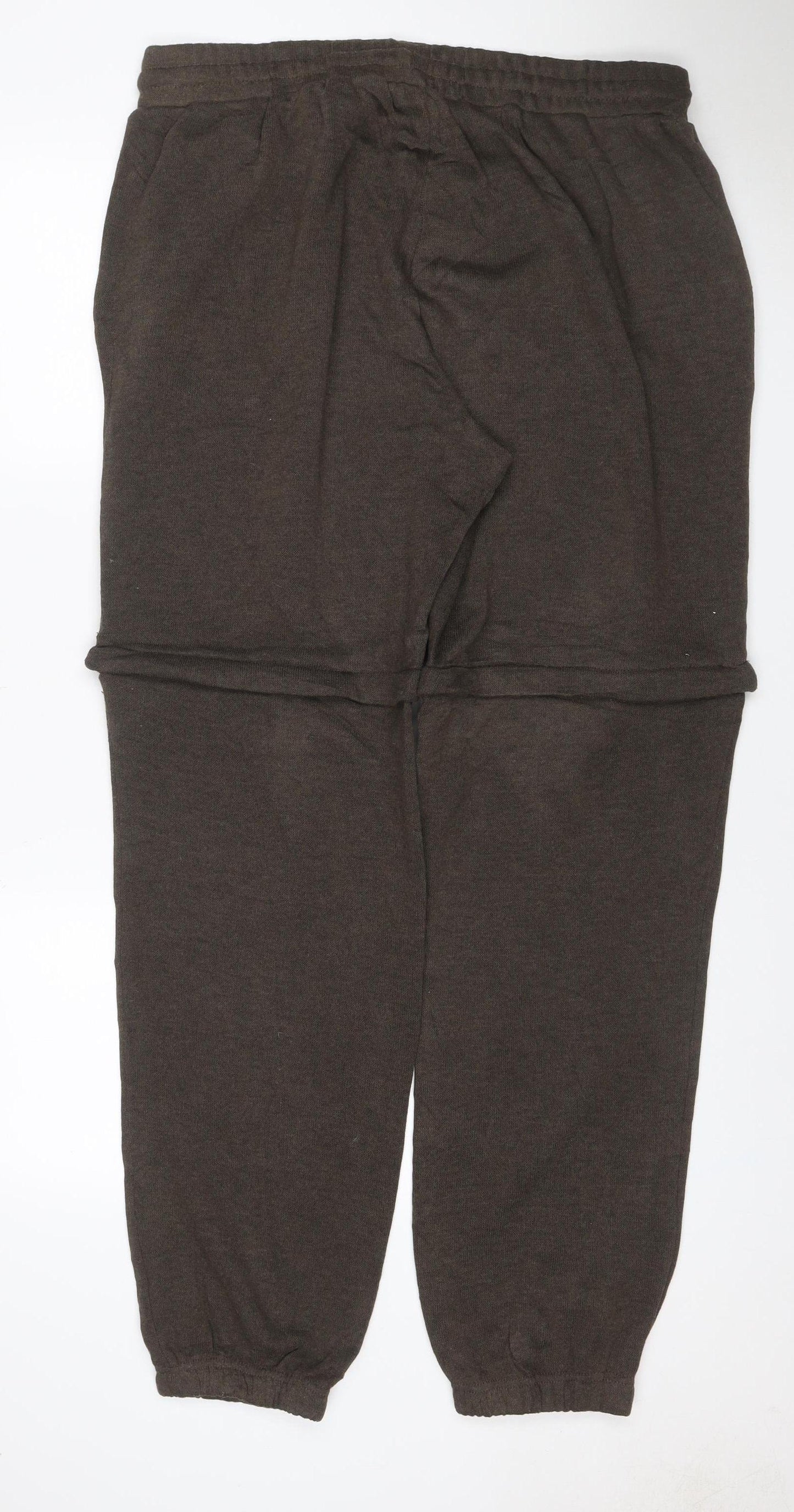 Lee Cooper Men’s Brown 2XL Fleece Jogger Sweatpants Drawstring