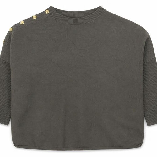 Barbour Women Green UK 10 Cotton Button Shoulder Crew Neck Jumper