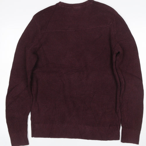 Gap Men's Red M Pullover Cotton Rib Knit Crew Neck Jumper