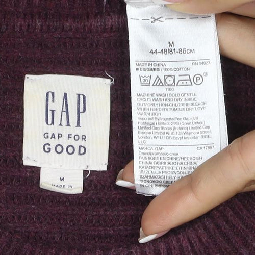 Gap Men's Red M Pullover Cotton Rib Knit Crew Neck Jumper