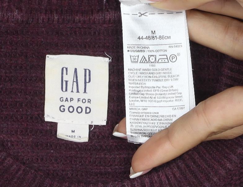 Gap Men's Red M Pullover Cotton Rib Knit Crew Neck Jumper