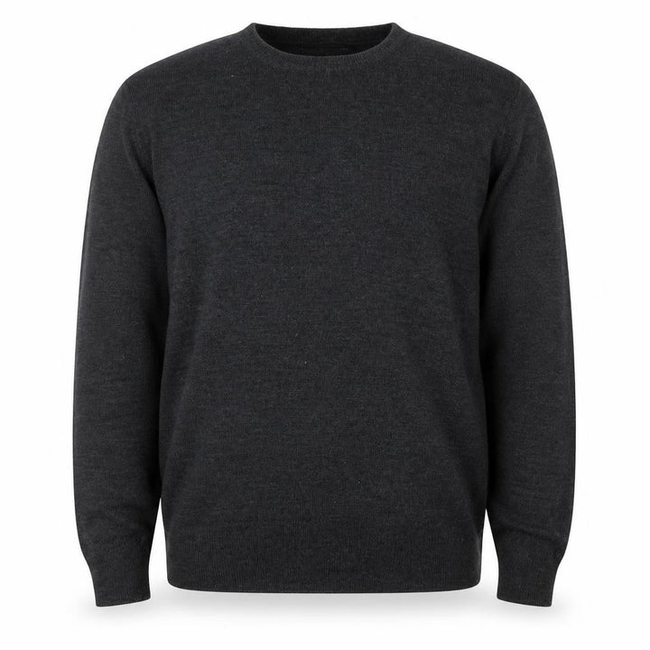 Brave Soul Men’s Grey M Crew Neck Fine Knit Acrylic Pullover Jumper