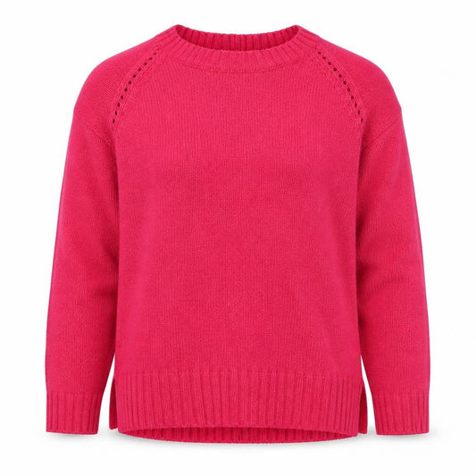 Next Women Pink Size 12 Pullover Crew Neck Raglan Knit Jumper
