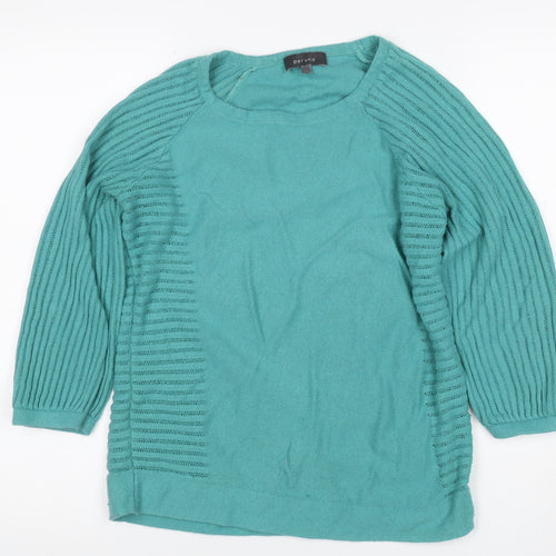 Marks & Spencer Per Una Women's Green UK 12 3/4 Sleeve Knit Jumper