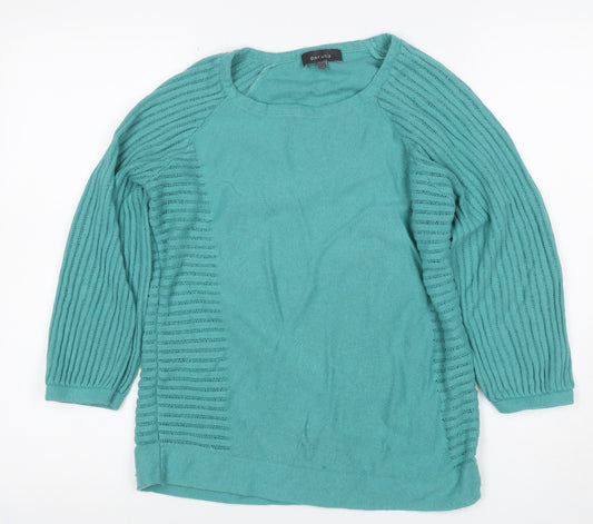 Marks & Spencer Per Una Women's Green UK 12 3/4 Sleeve Knit Jumper