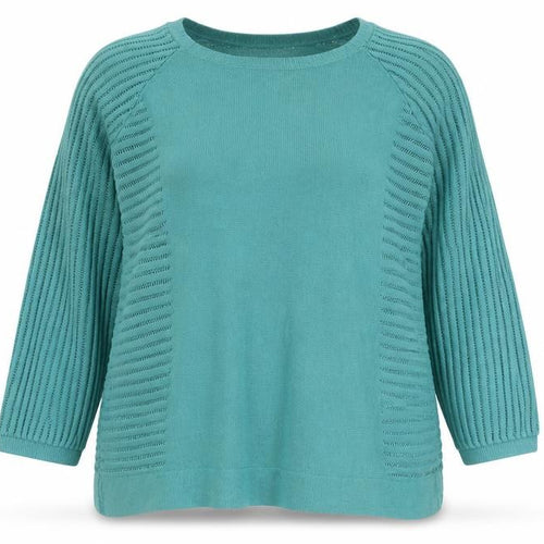 Marks & Spencer Per Una Women's Green UK 12 3/4 Sleeve Knit Jumper