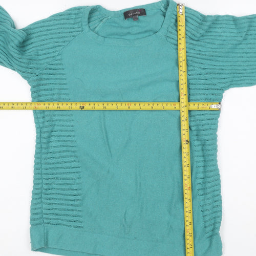 Marks & Spencer Per Una Women's Green UK 12 3/4 Sleeve Knit Jumper