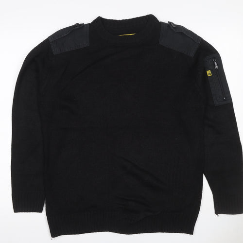Workwear Men’s Black M Pullover Crew Neck Knit Utility Jumper