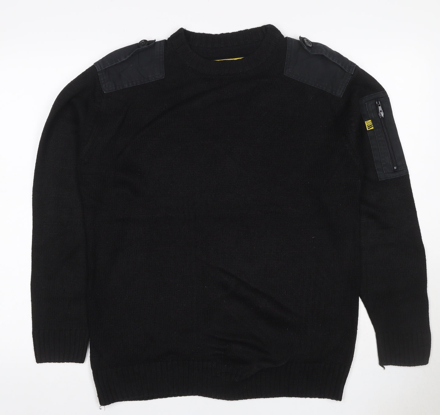 Workwear Men’s Black M Pullover Crew Neck Knit Utility Jumper