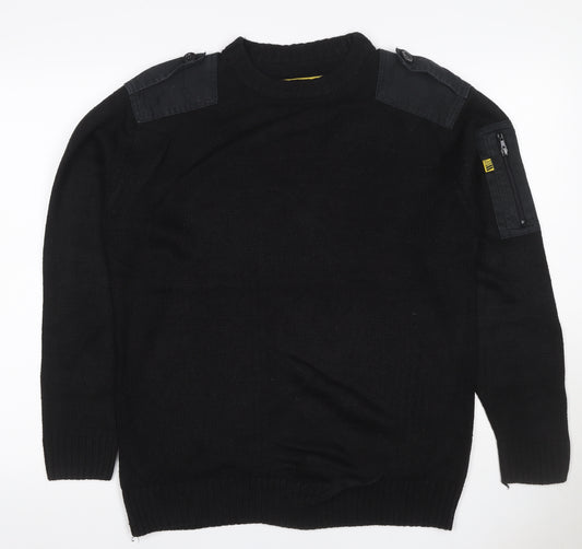 Workwear Men’s Black M Pullover Crew Neck Knit Utility Jumper