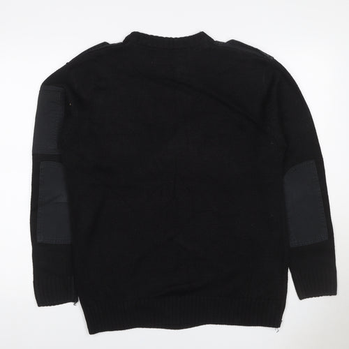 Workwear Men’s Black M Pullover Crew Neck Knit Utility Jumper