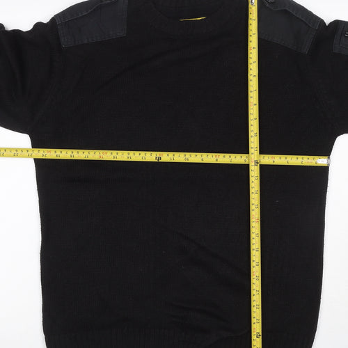 Workwear Men’s Black M Pullover Crew Neck Knit Utility Jumper