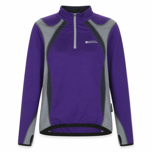 Mountain Warehouse Women’s Purple Size 8 1/4 Zip Colourblock Sweatshirt