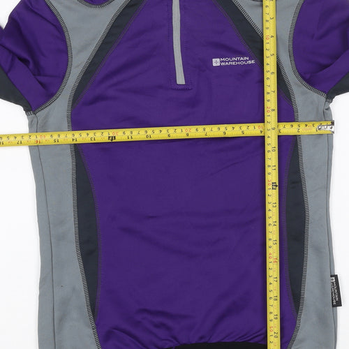 Mountain Warehouse Women’s Purple Size 8 1/4 Zip Colourblock Sweatshirt