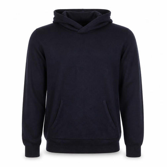 Reiss Men’s Navy Hooded Knit Pullover Jumper Size S Wool Cashmere Blend