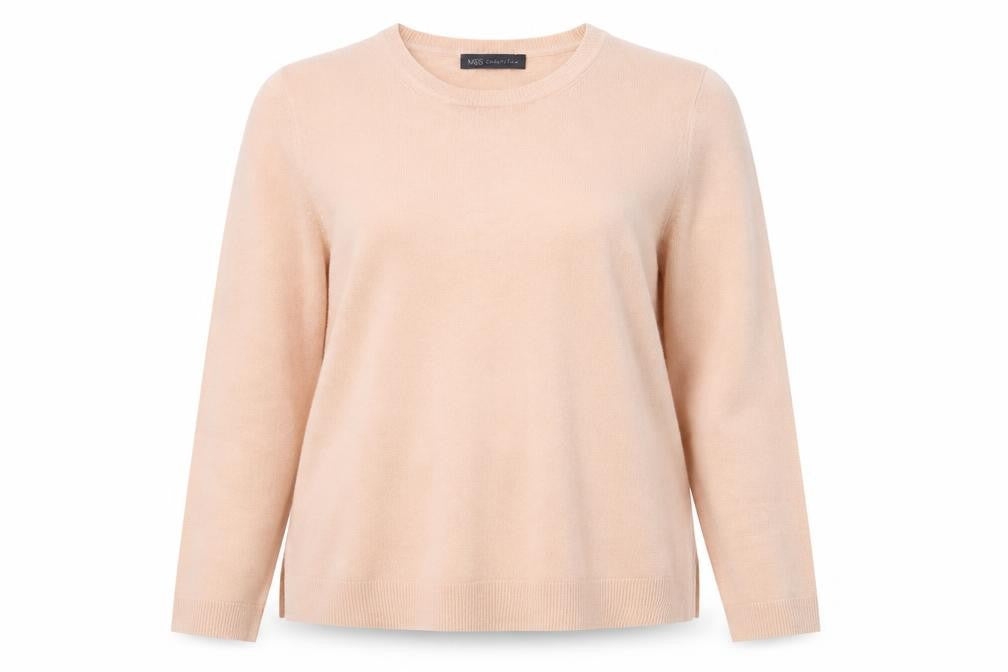 Marks and Spencer Women’s Pale Pink UK 16 Crew Neck Pullover Jumper