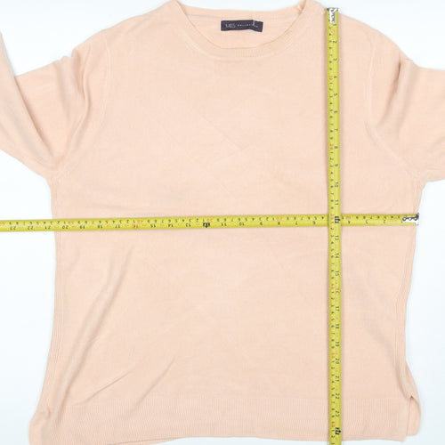 Marks and Spencer Women’s Pale Pink UK 16 Crew Neck Pullover Jumper