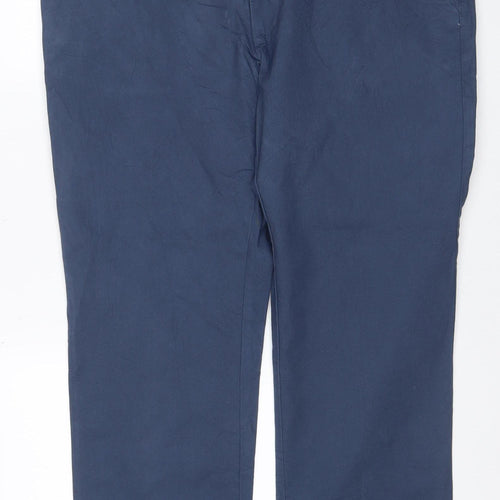 Marks and Spencer Men’s Blue 40W 29L Regular Fit Chino Trousers