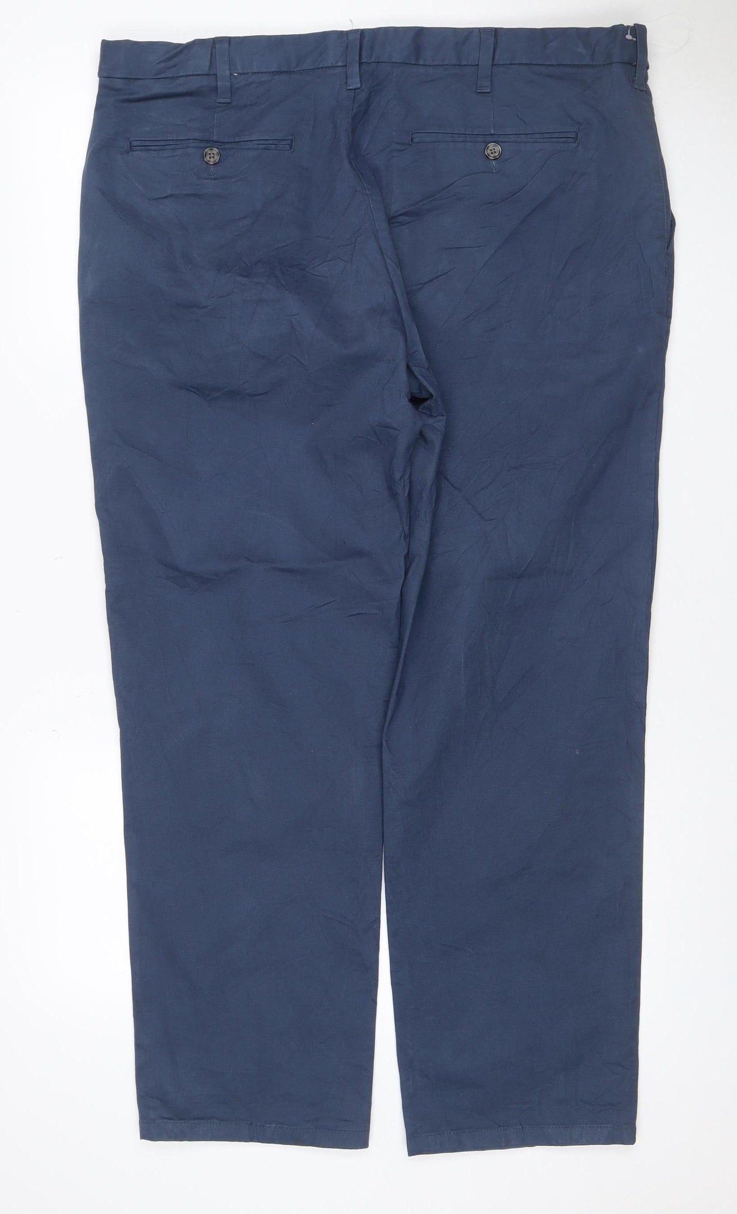 Marks and Spencer Men’s Blue 40W 29L Regular Fit Chino Trousers