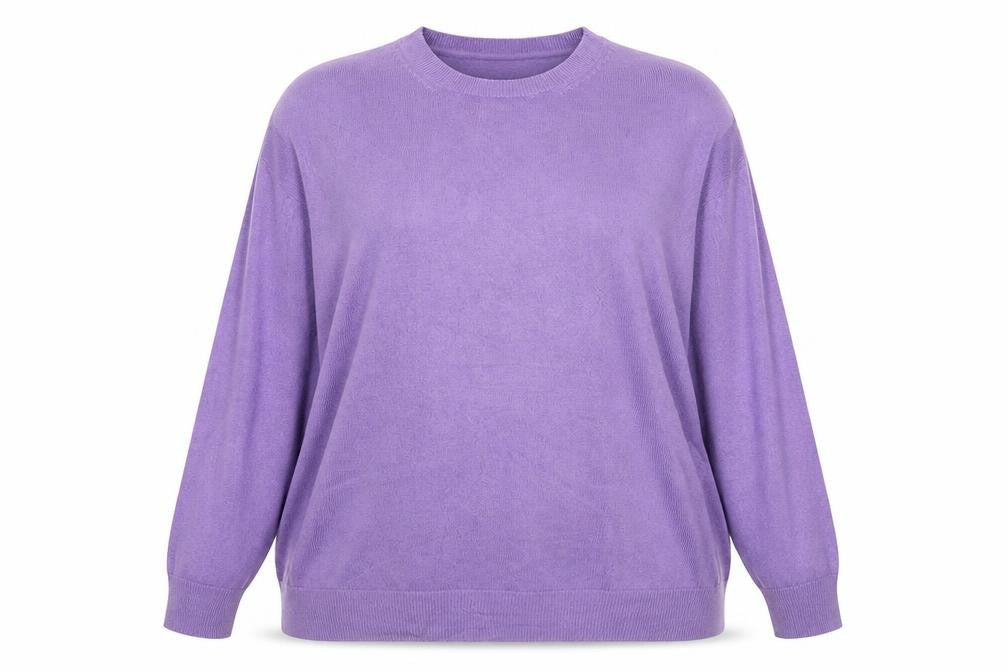 Marks & Spencer Women Purple Cashmere Crew Neck Jumper Size 18